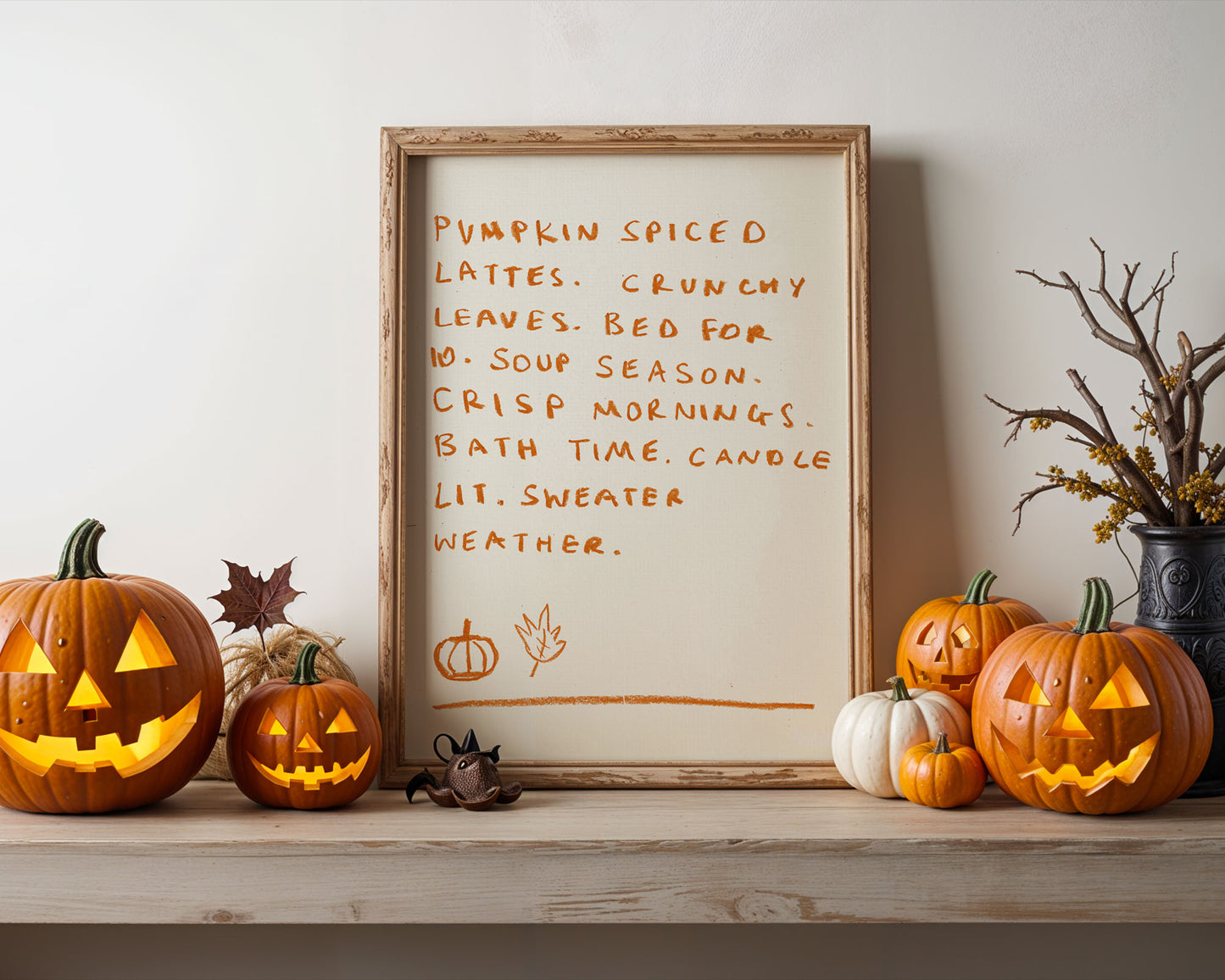 Autumn Handwritten Quote Print