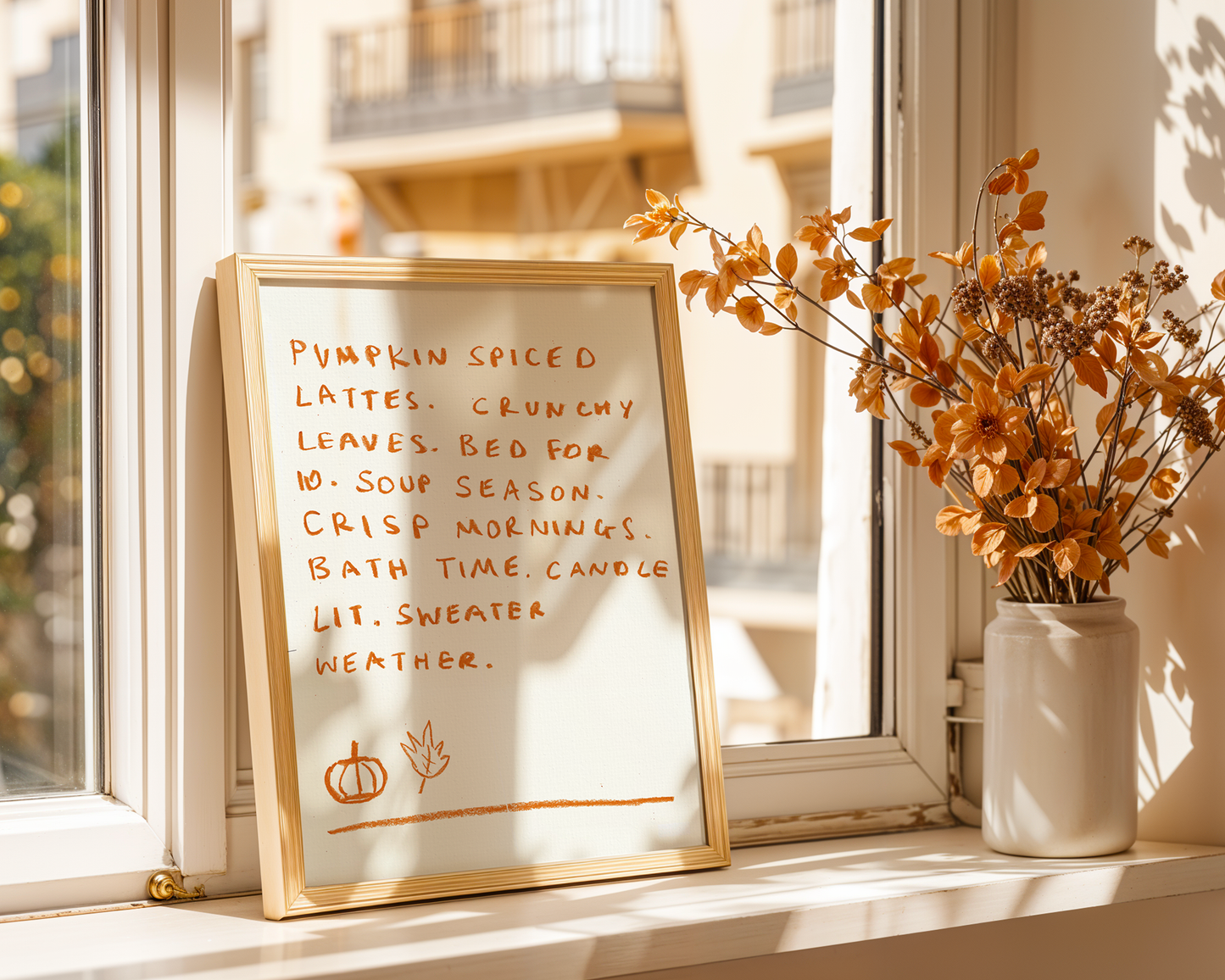 Autumn Handwritten Quote Print