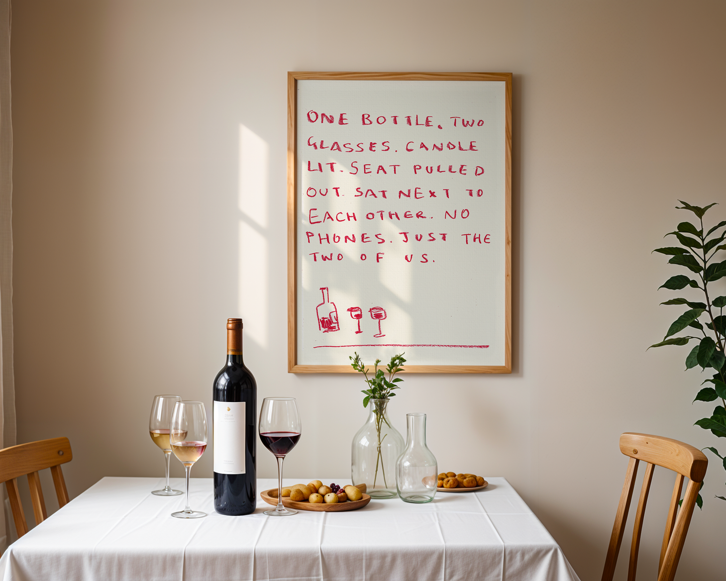 Date Night Handwritten Quote Print