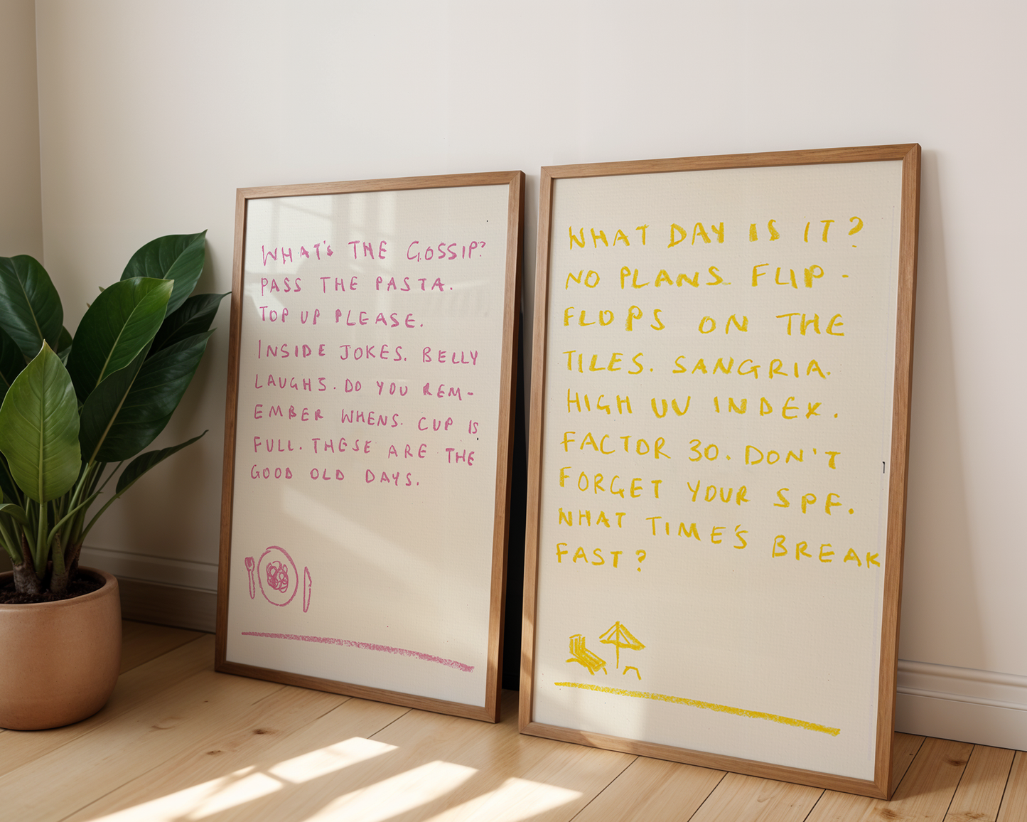 Summer Holiday Handwritten Quote Print