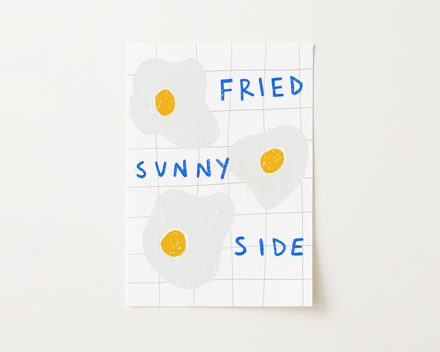 Fried Sunny Side Egg Print