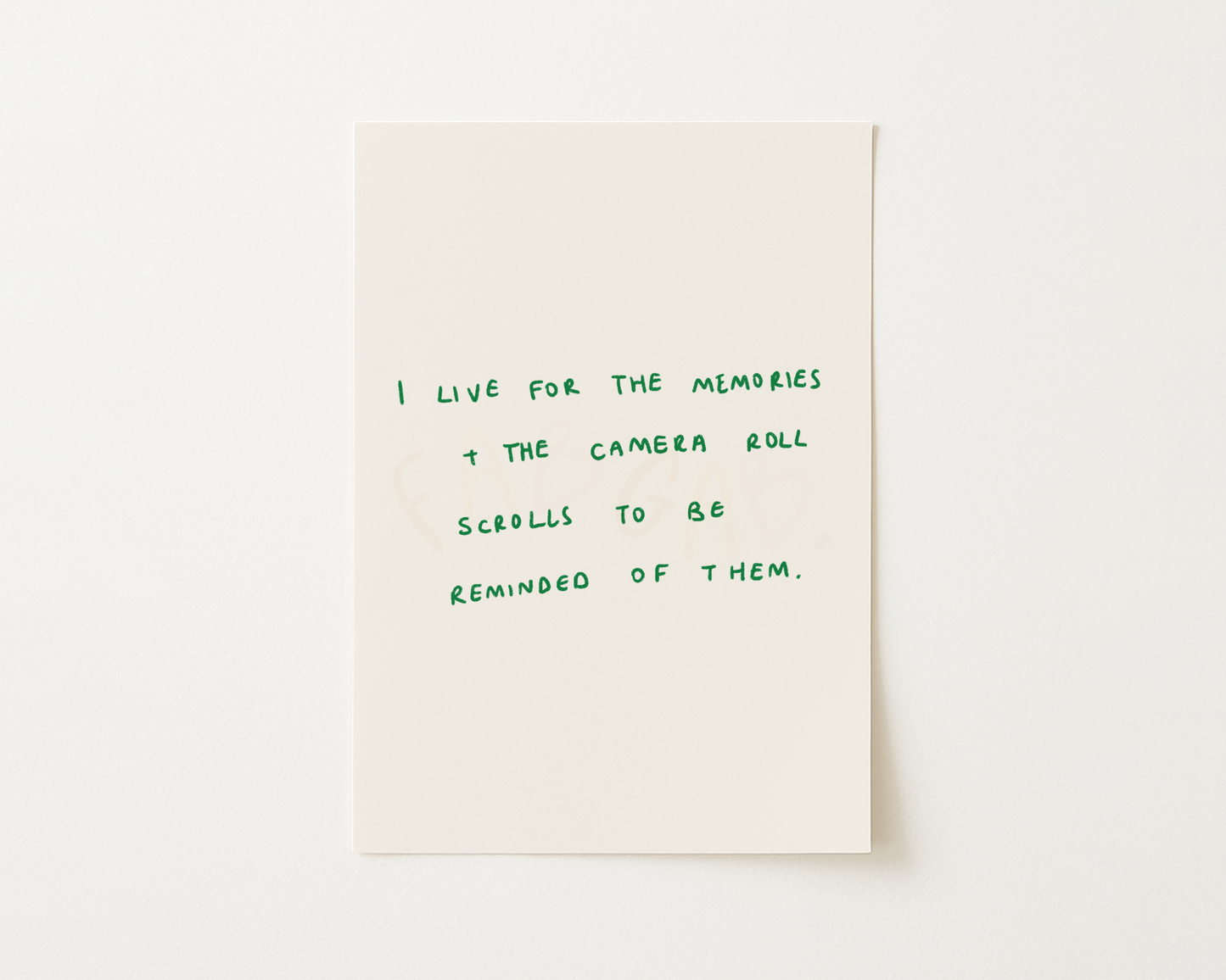 Camera Roll Scrolls Handwritten Quote Print