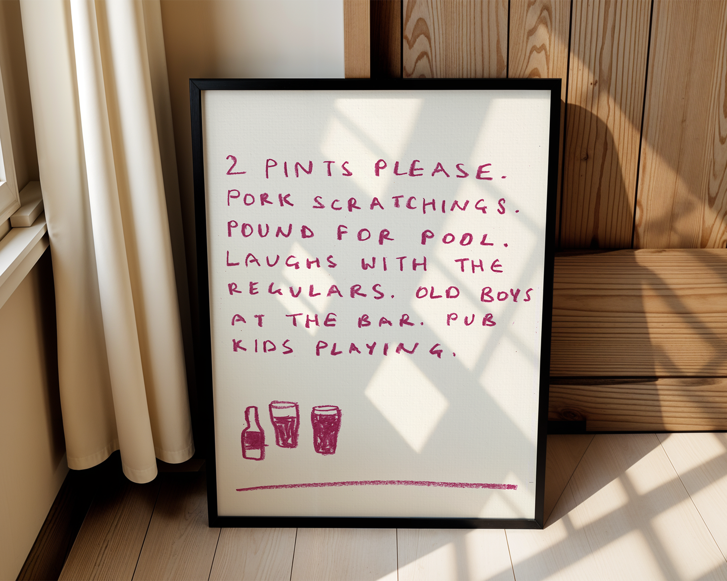 Pub Handwritten Quote Print