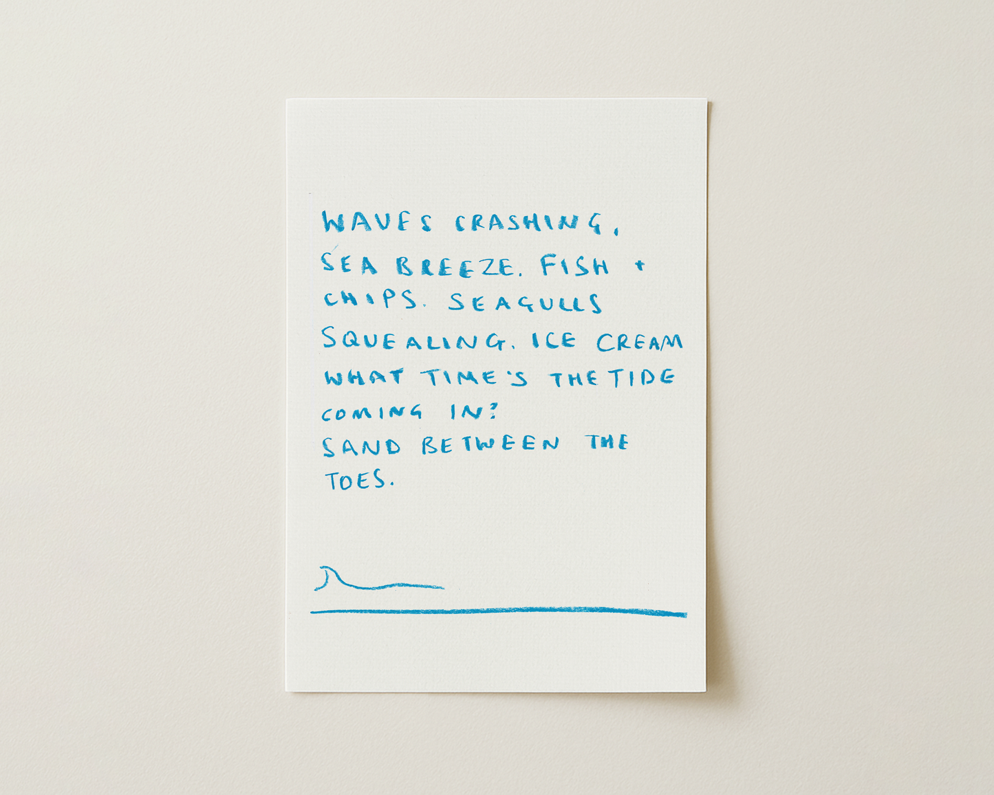 Seaside Handwritten Quote Print