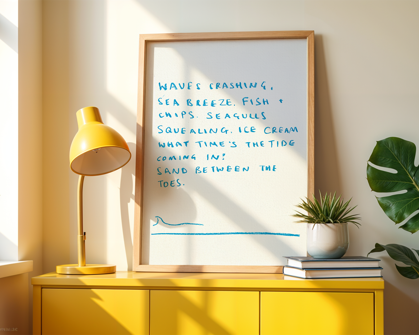 Seaside Handwritten Quote Print