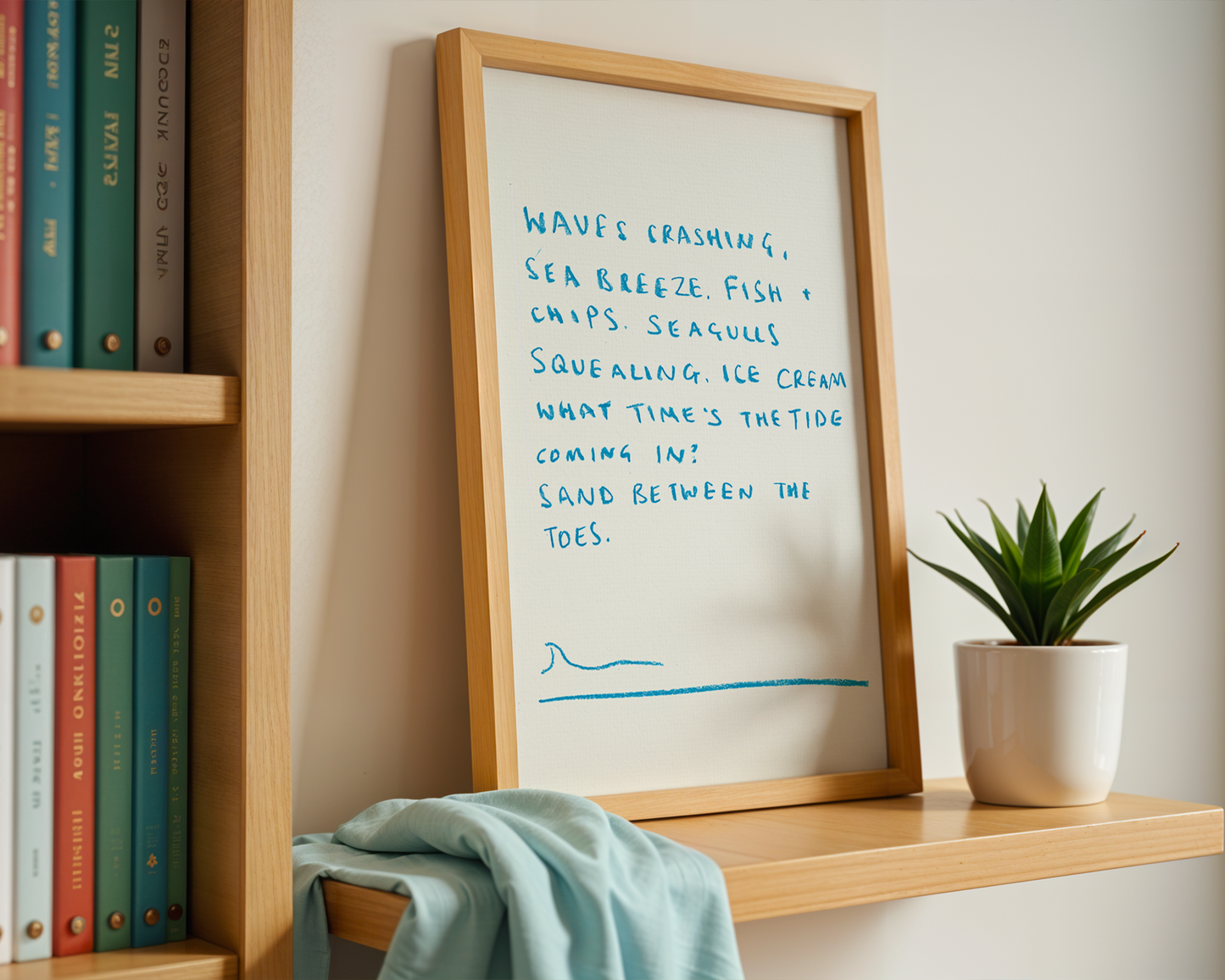 Seaside Handwritten Quote Print