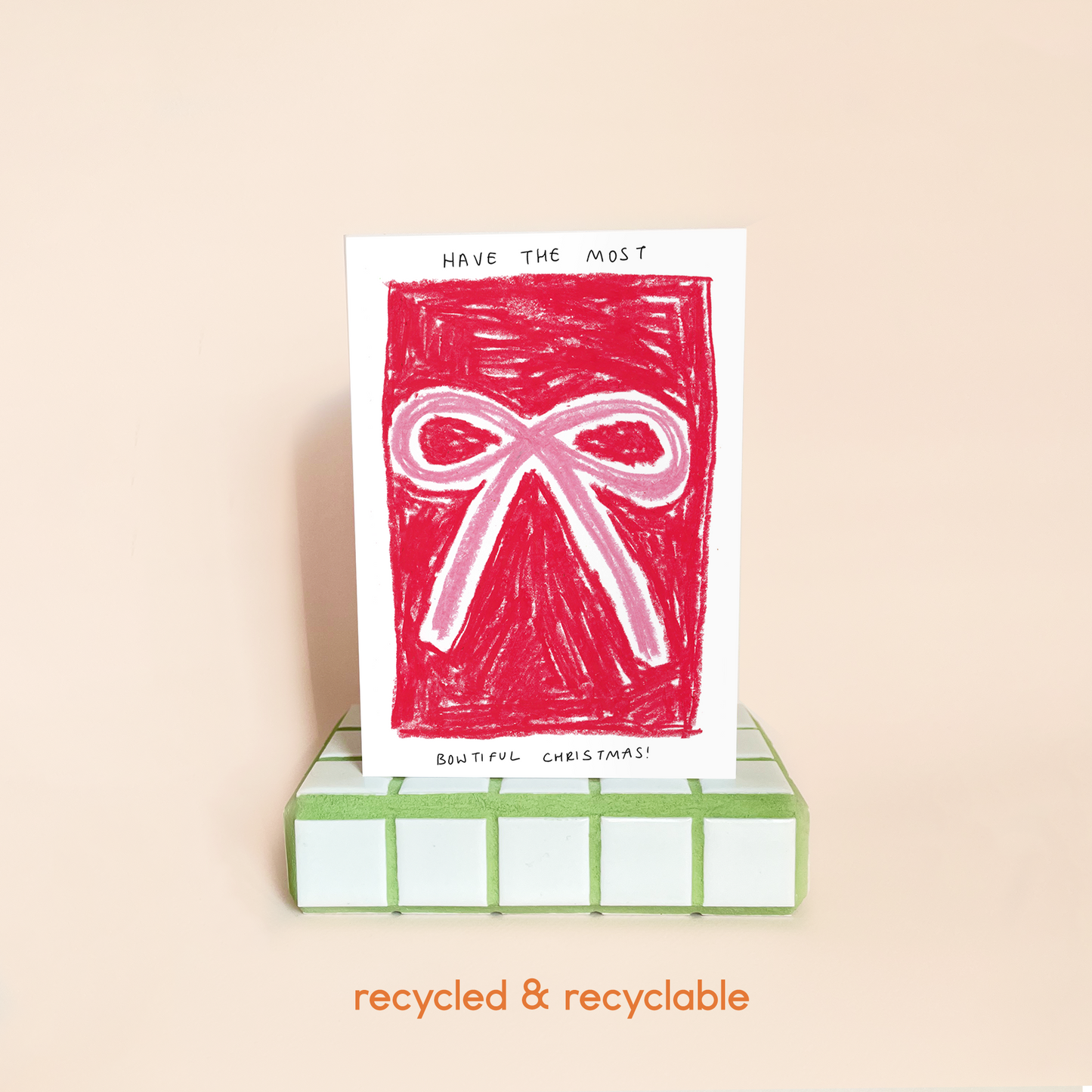 Beautiful Bow Christmas Card