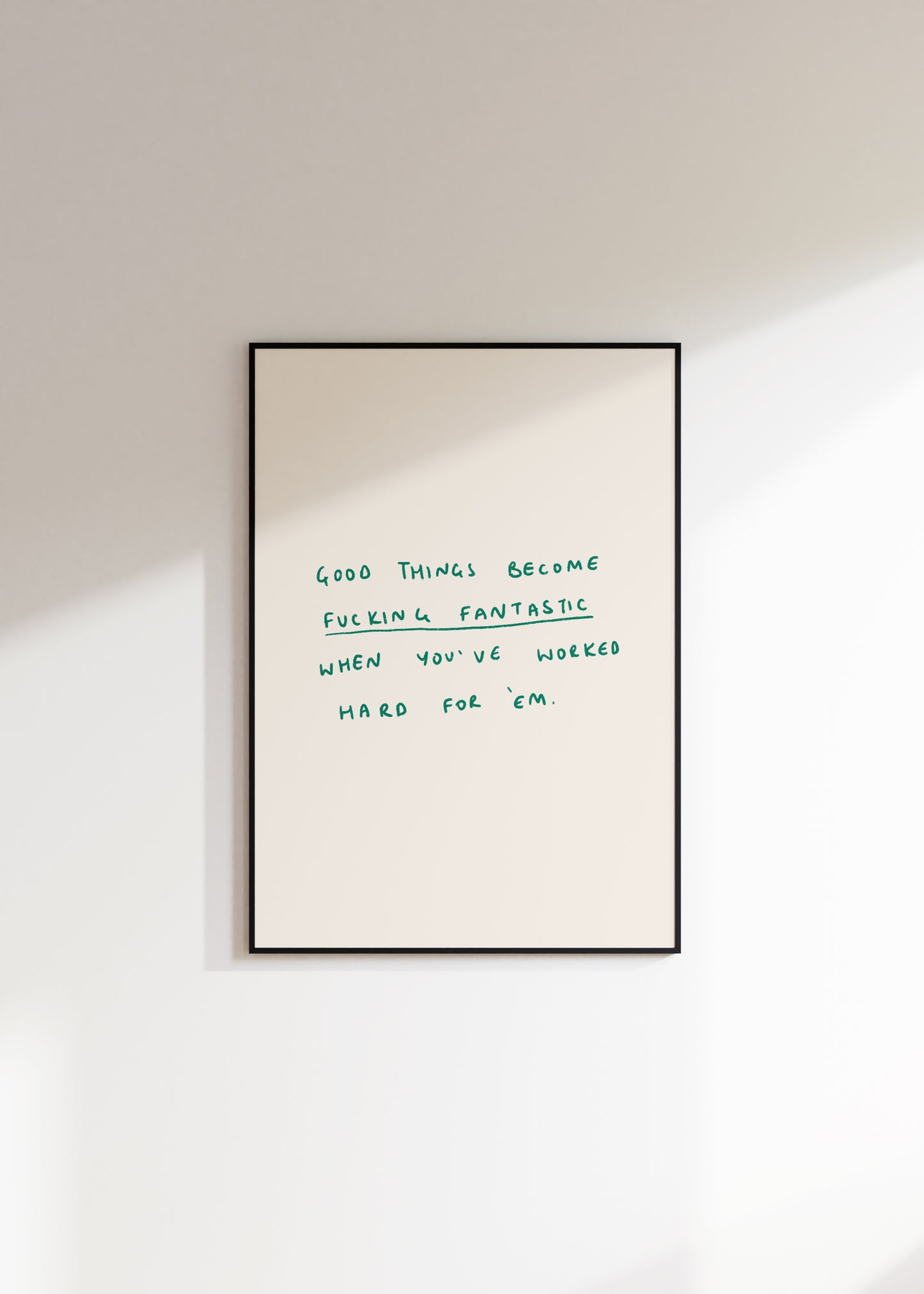 Good Things Handwritten Quote Print