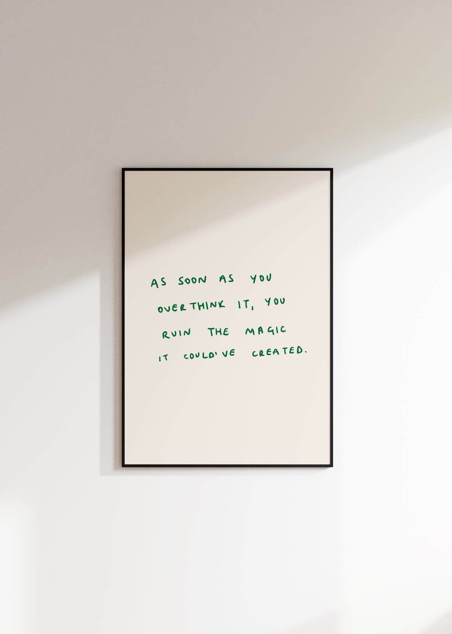 Overthinking Handwritten Quote Print