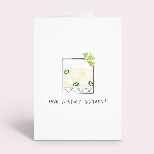 Spicy Margs Cocktail Birthday Card