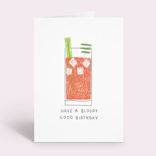 Bloody Mary Cocktail Birthday Card