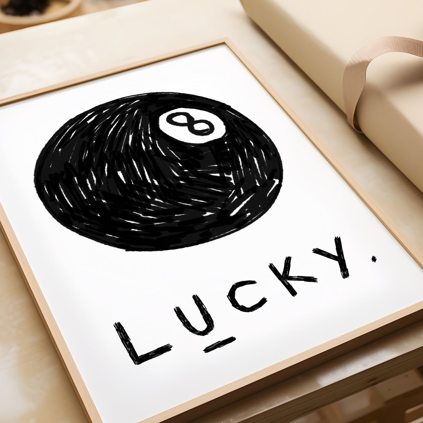 8 Ball Lucky Print