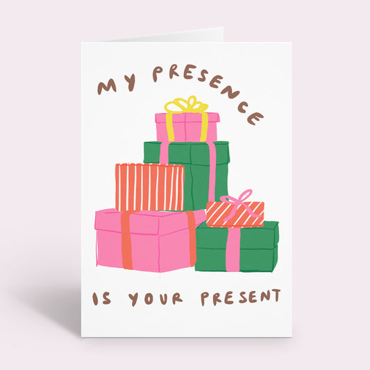 Presence Funny Christmas Card