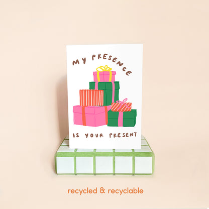 Presence Funny Christmas Card