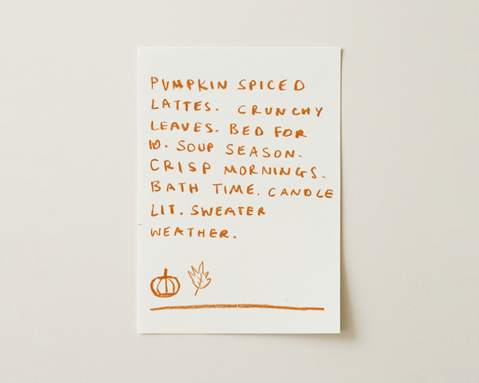 Autumn Handwritten Quote Print