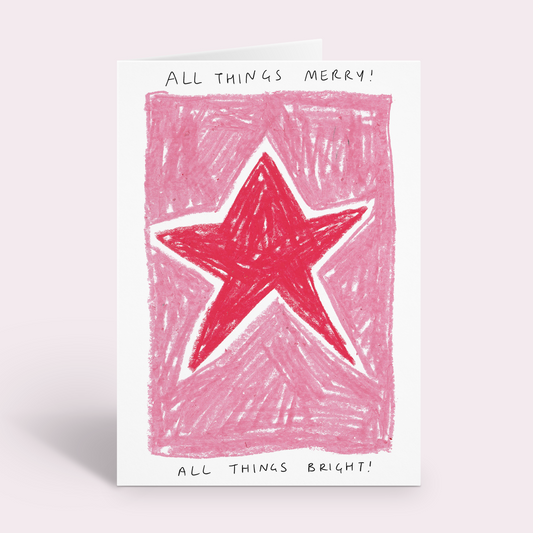 All Things Merry & Bright Star Christmas Card
