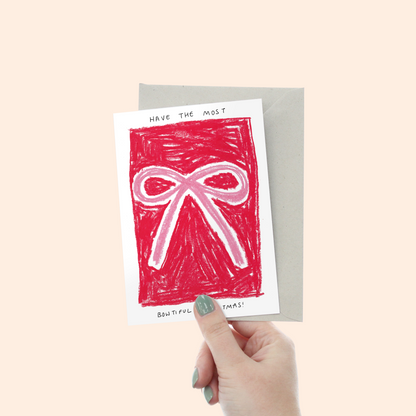 Beautiful Bow Christmas Card