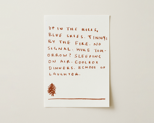 Hiking/Camping Handwritten Quote Print