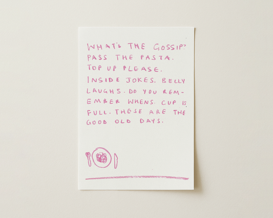 Girl Dinner Handwritten Quote Print
