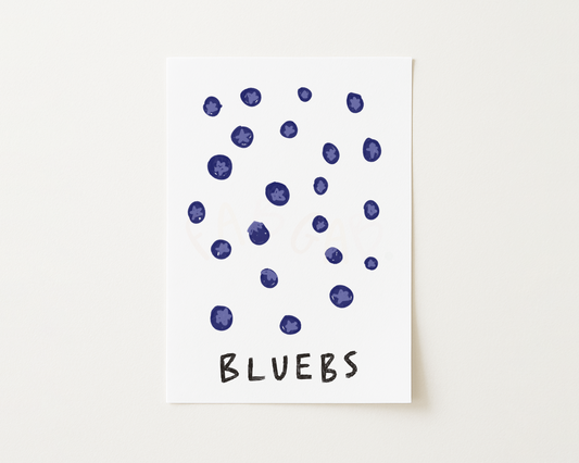 Bluebs Print