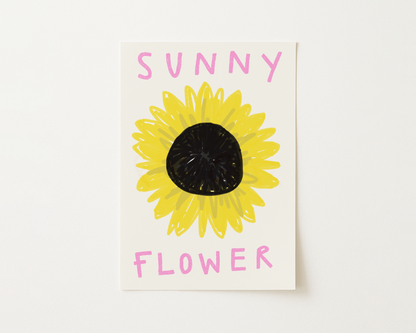 Sunny Flower Sunflower Print