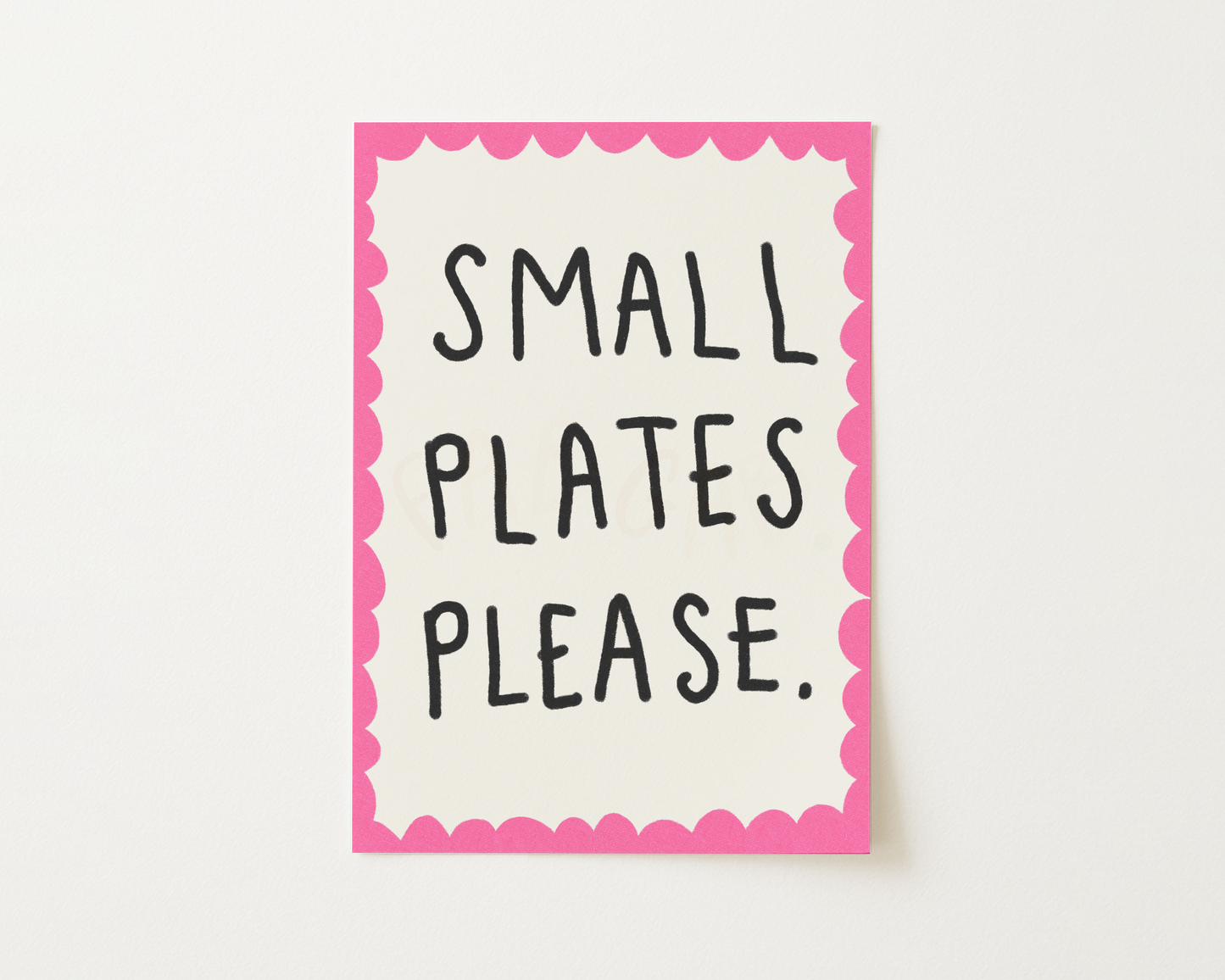 Small Plates Please Wall Art Print
