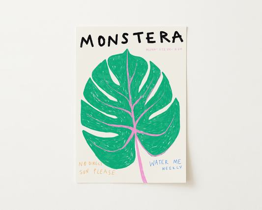 Monstera Plant Print
