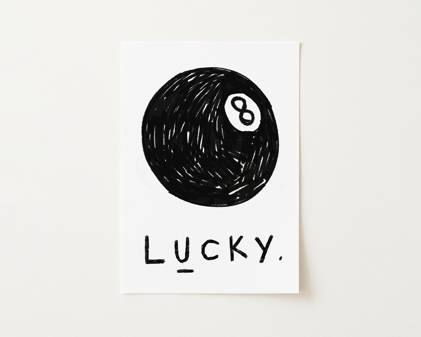 8 Ball Lucky Print
