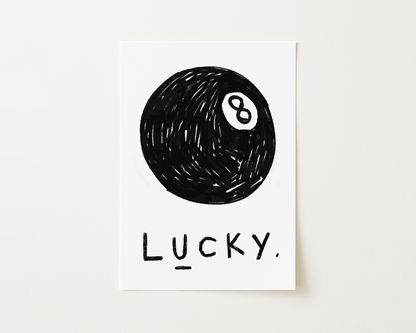 8 Ball Lucky Print