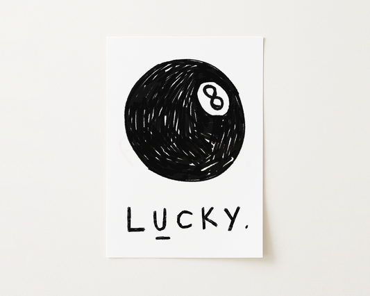8 Ball Lucky Print
