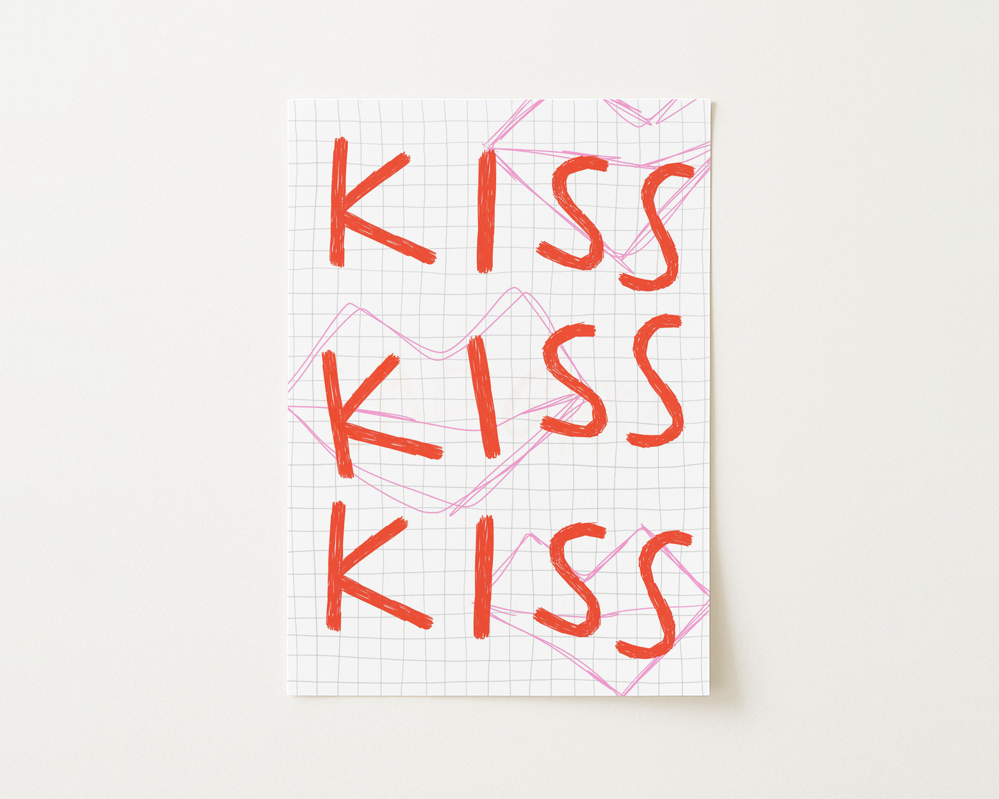 Kiss Kiss Kiss Print