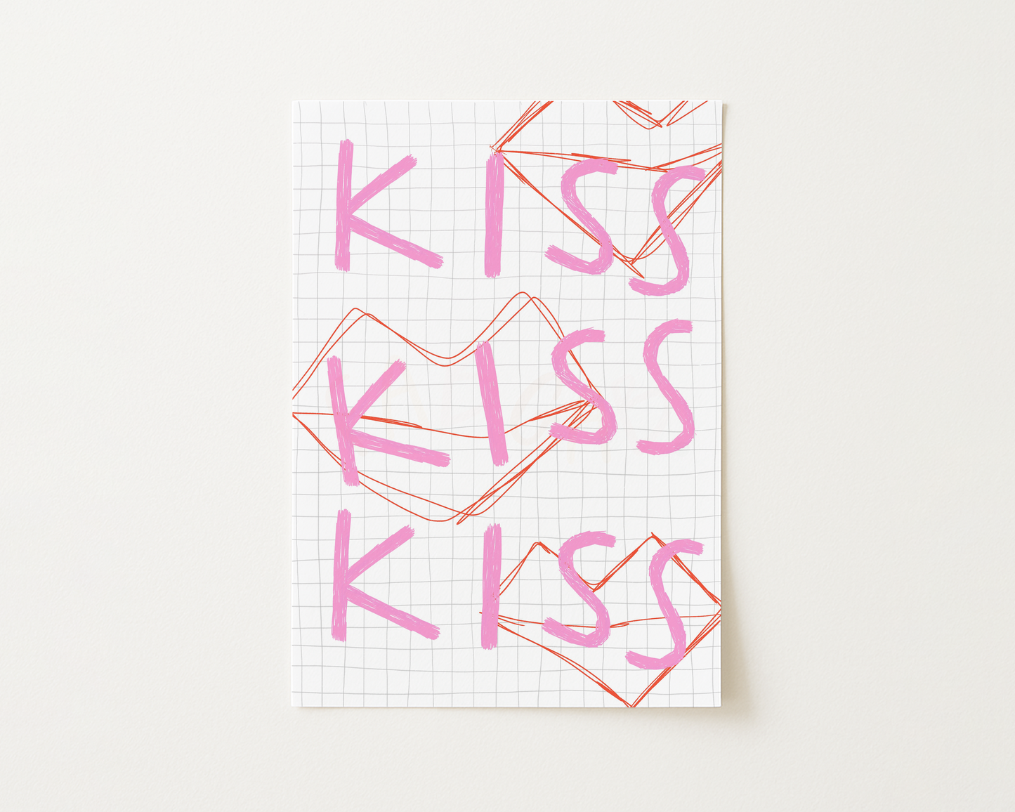 Kiss Kiss Kiss Print