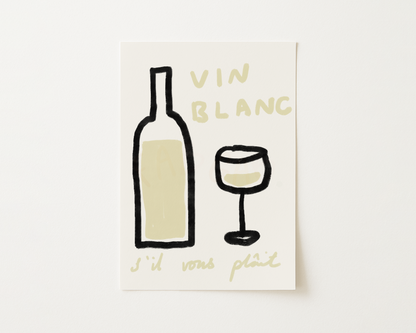 White Wine Please Kitchen Print