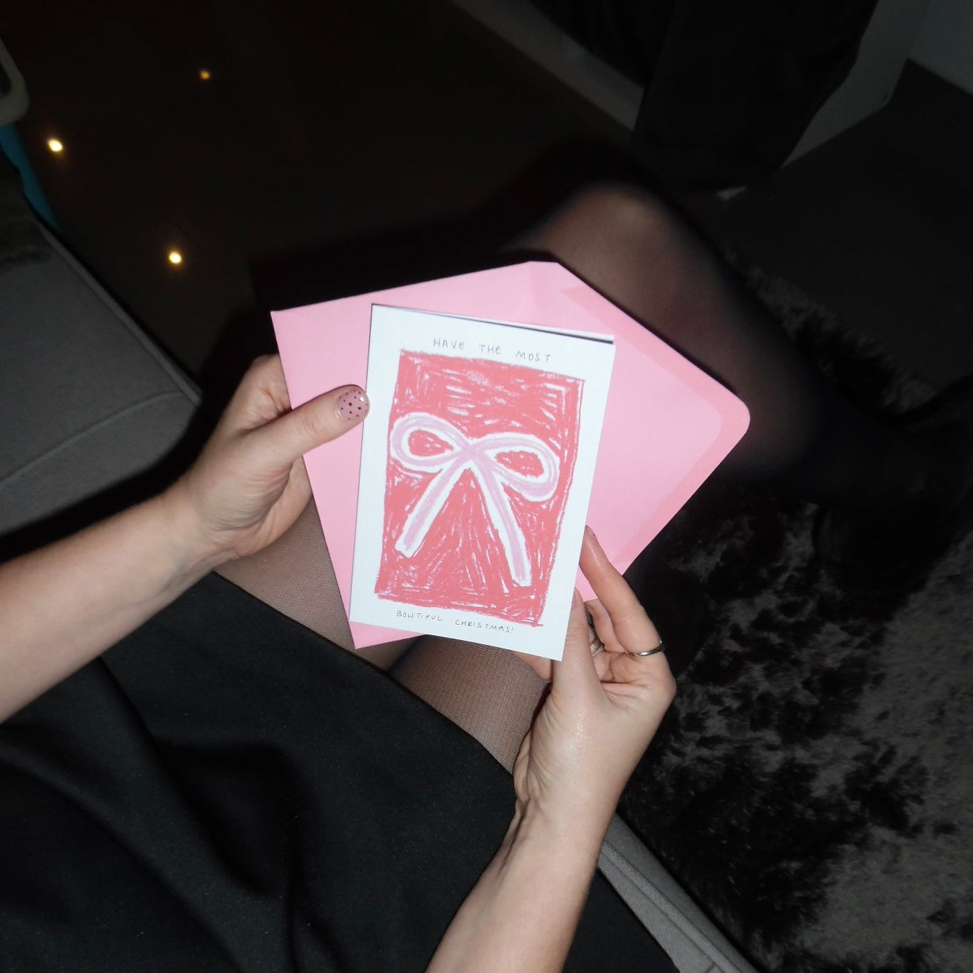 Beautiful Bow Christmas Card