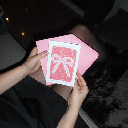 Beautiful Bow Christmas Card