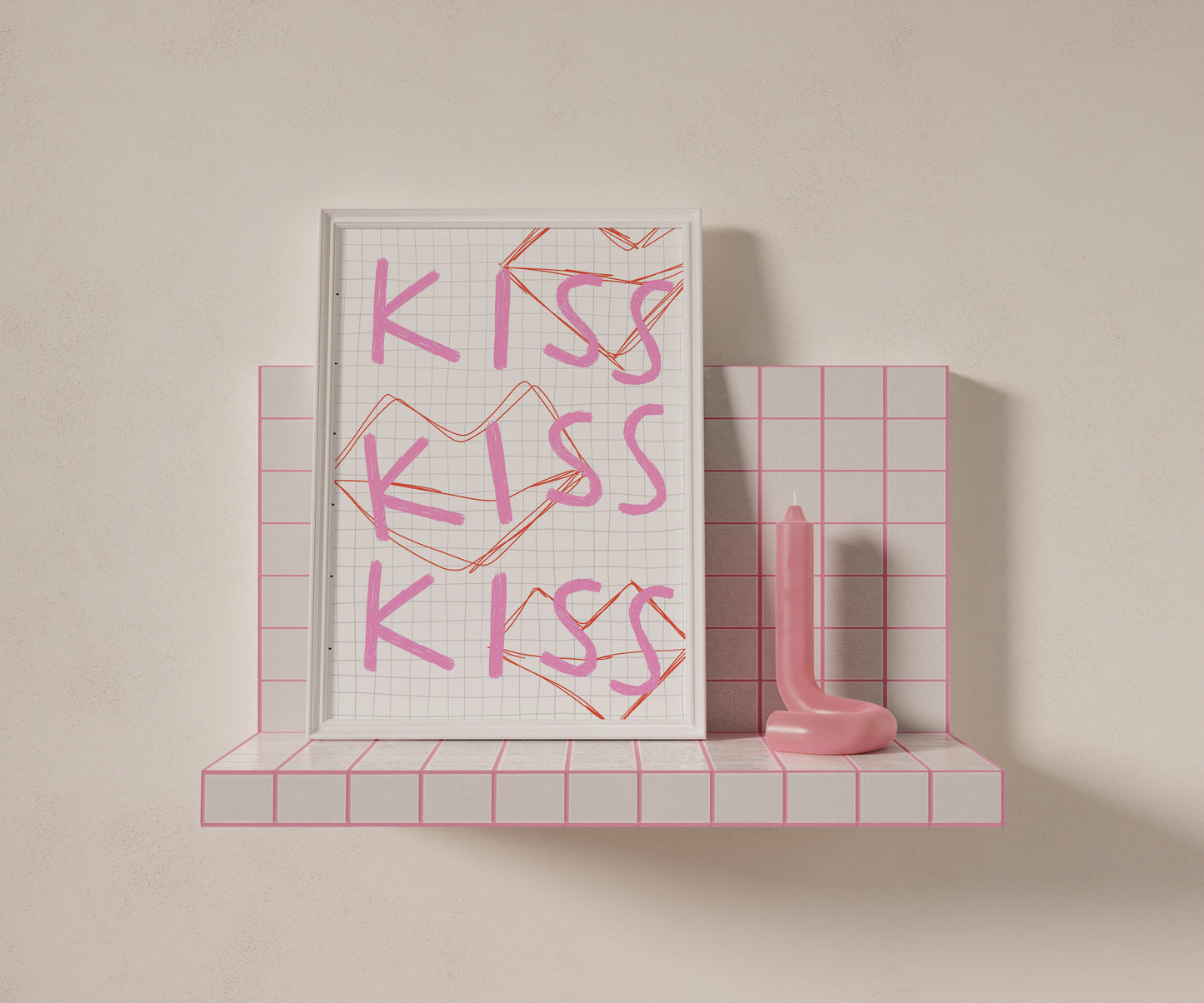 Kiss Kiss Kiss Print