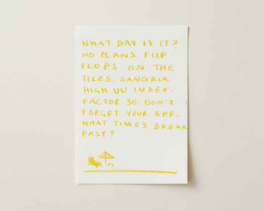 Summer Holiday Handwritten Quote Print