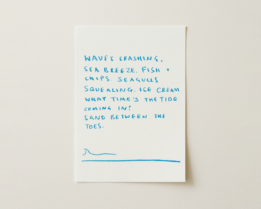 Seaside Handwritten Quote Print