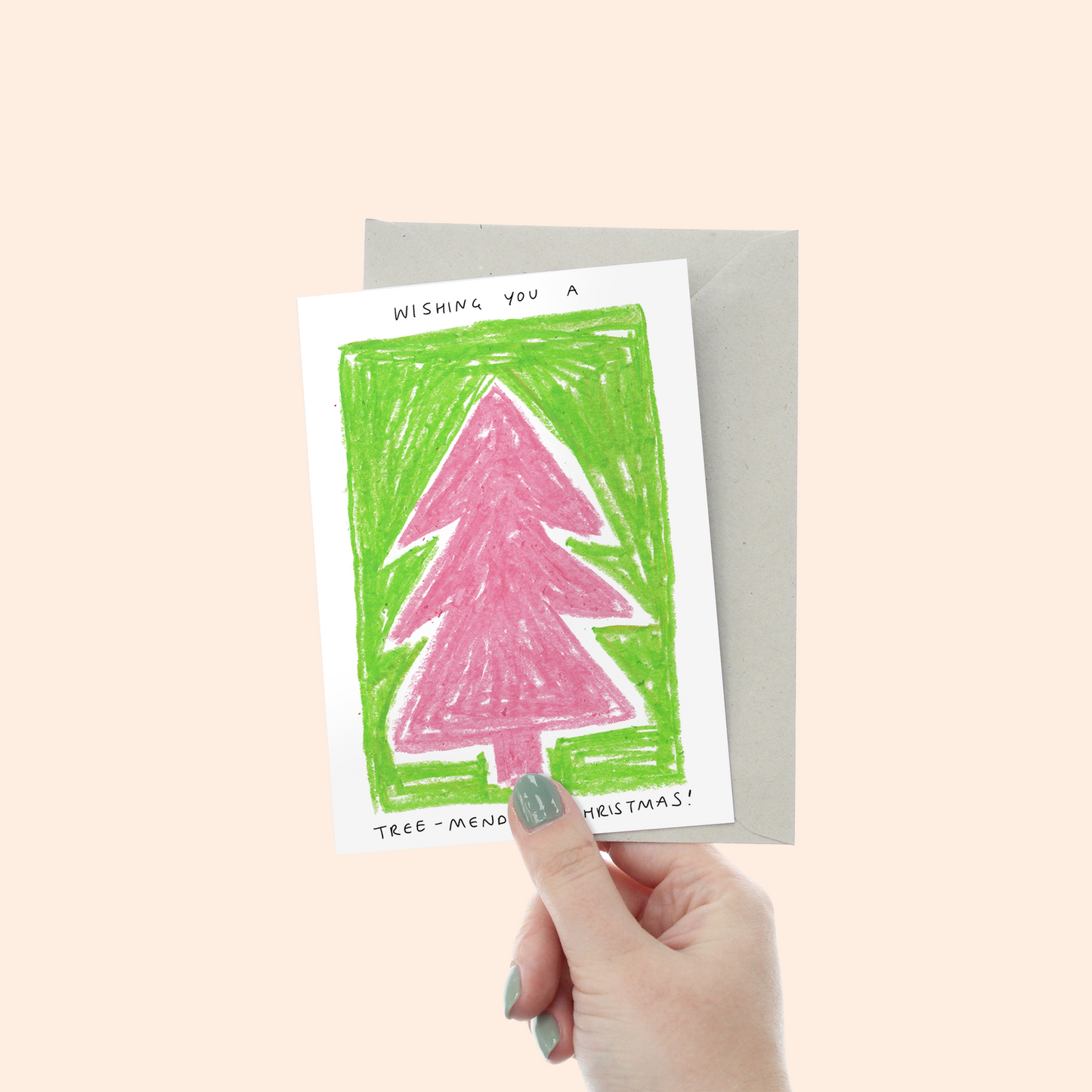 Tree-mendous Pun Christmas Card