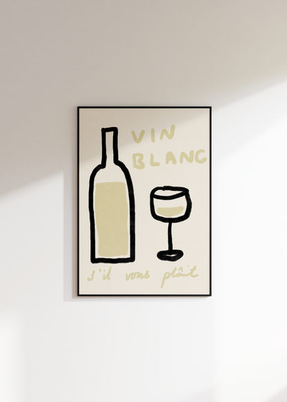 White Wine Please Kitchen Print