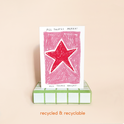 All Things Merry & Bright Star Christmas Card