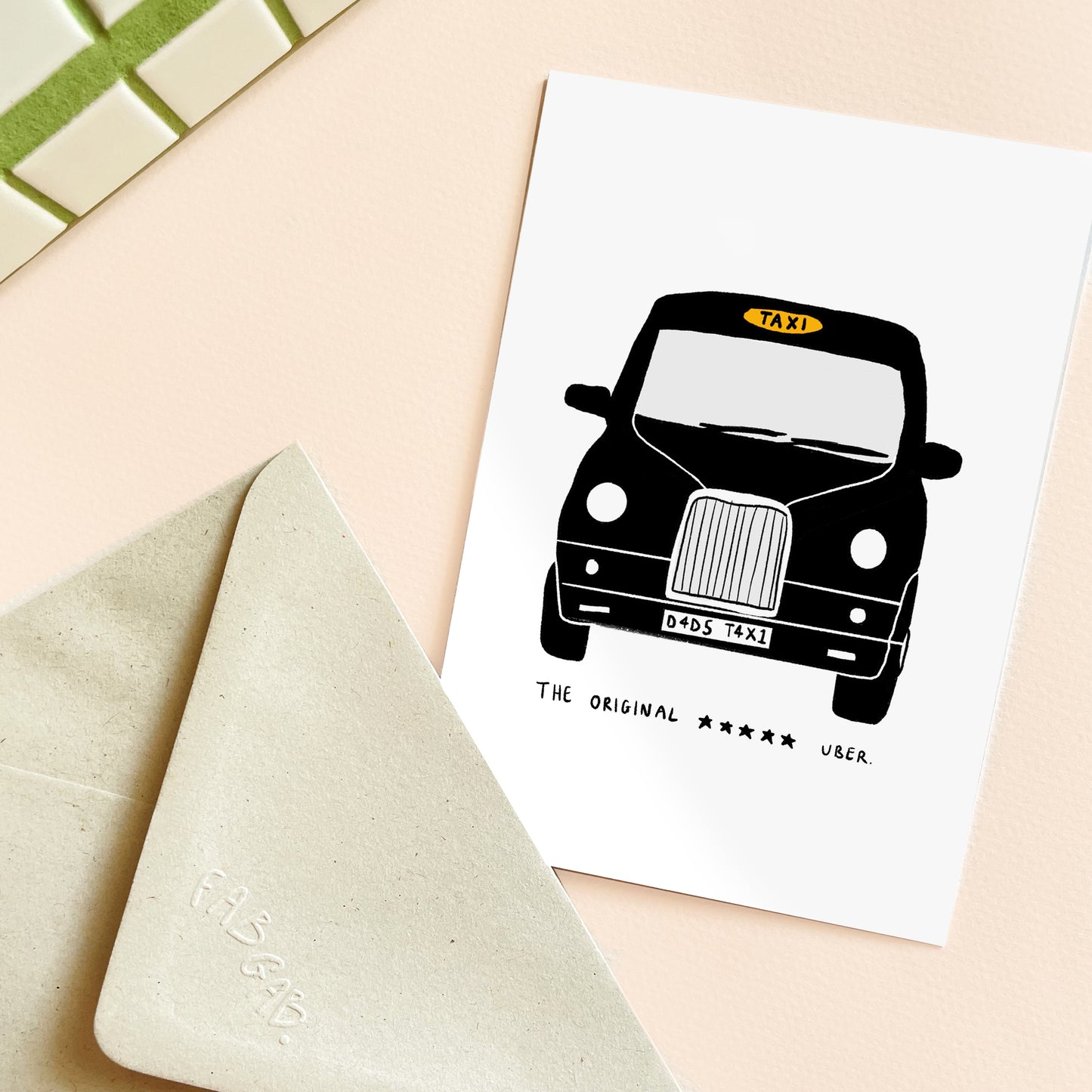 Dad's Taxi Original Uber Father's Day Card