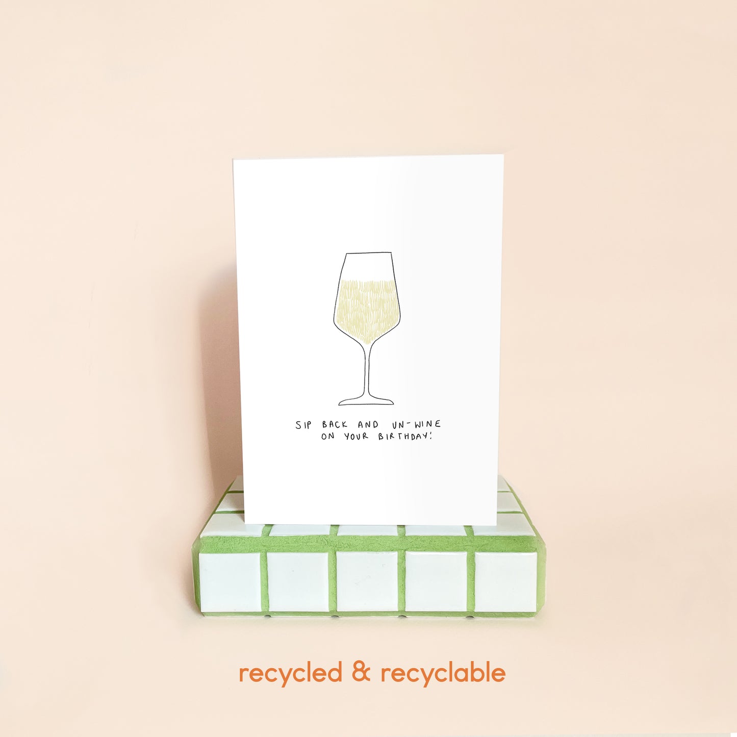 White Wine Birthday Card