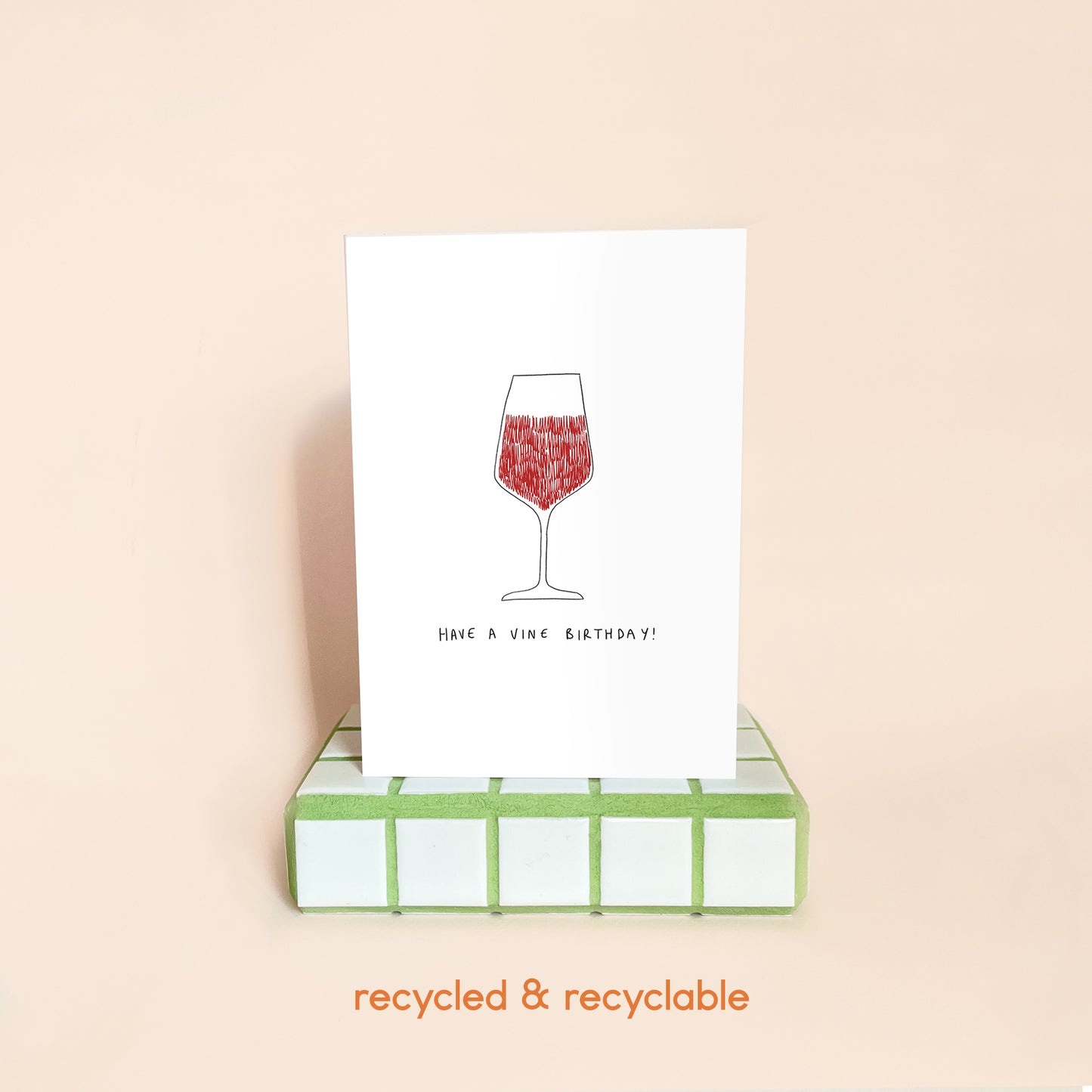 Red Wine Birthday Card