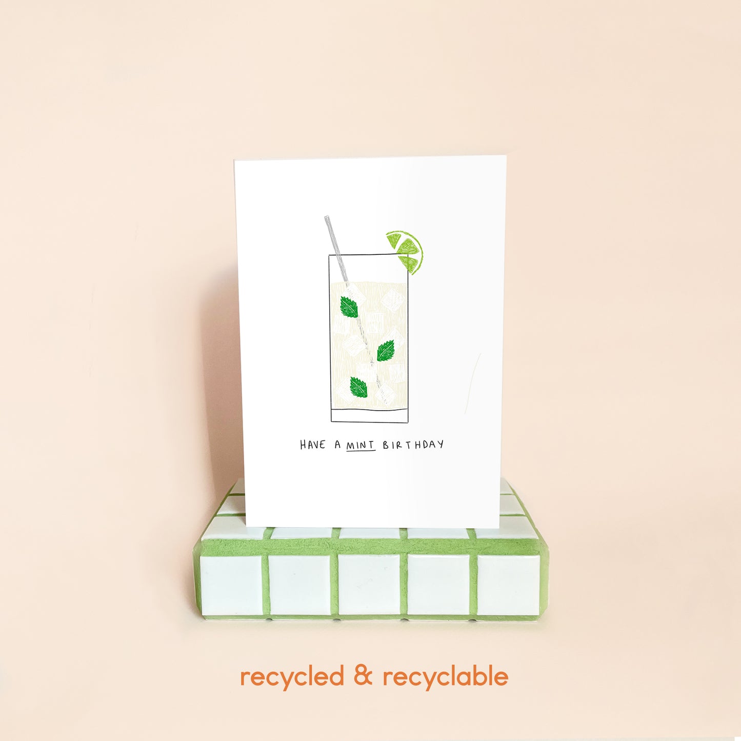 Mojito Cocktail Birthday Card