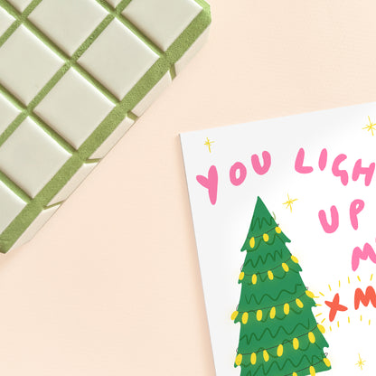 You Light Up My Christmas Card