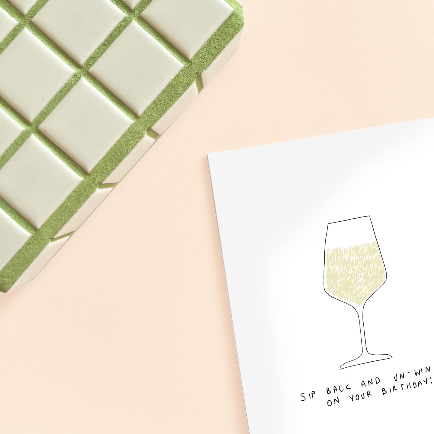 White Wine Birthday Card