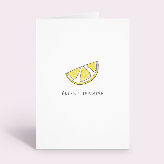 Fresh + Thriving Lemon Card