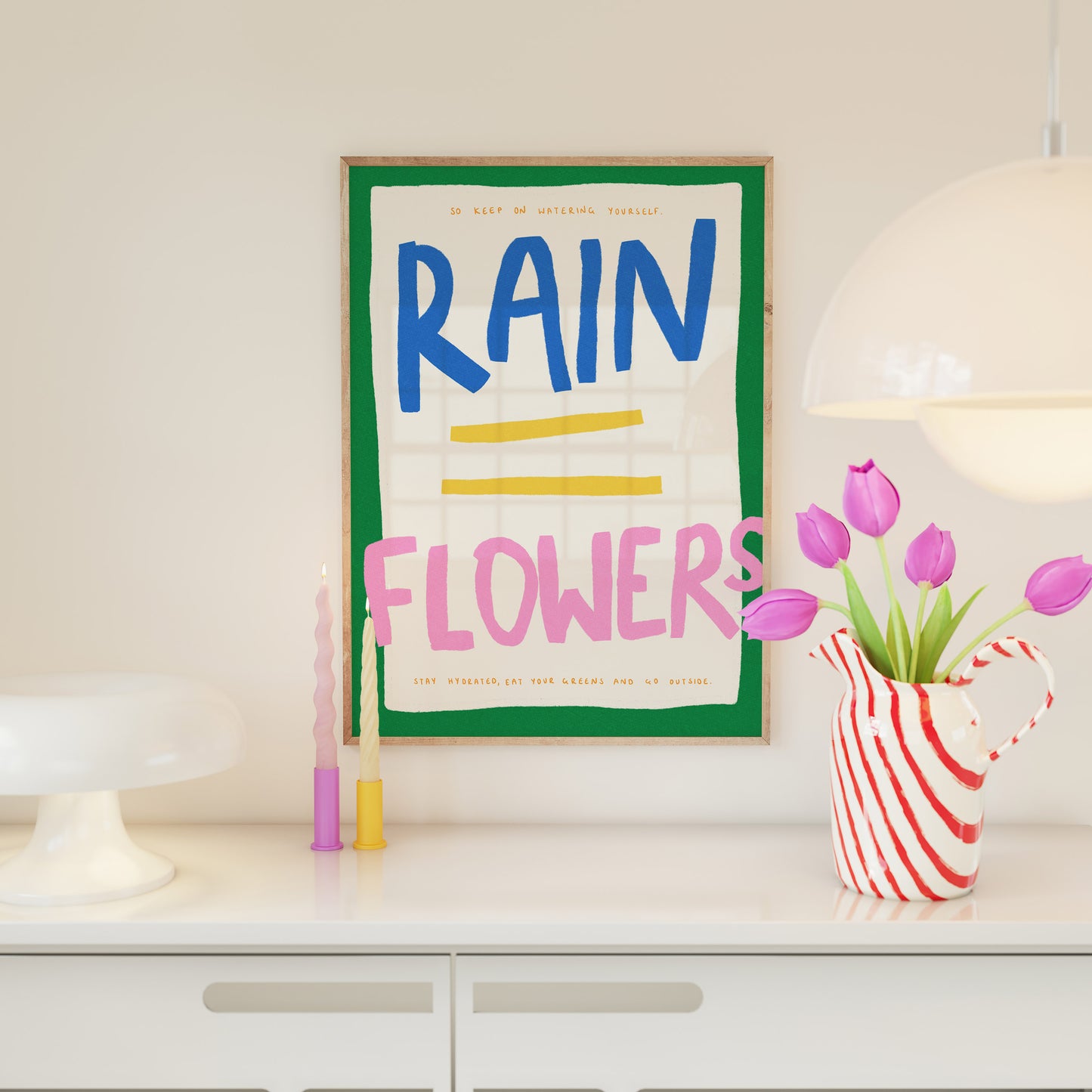 Rain = Flowers Print