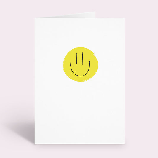 Yellow Smiley Face Card